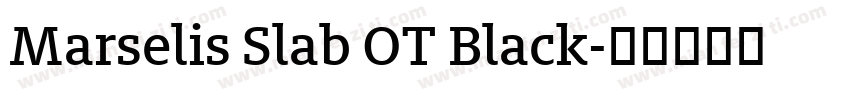 Marselis Slab OT Black字体转换